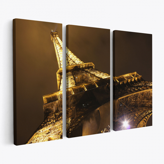 Stampa Trittico su tela - Parigi Torre Eiffel