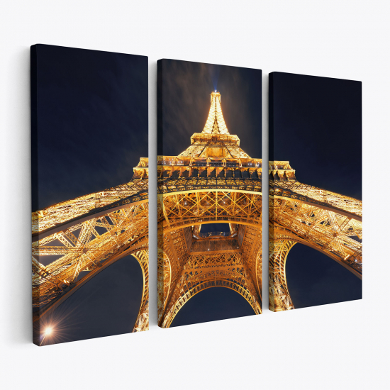 Stampa Trittico su tela - Parigi Torre Eiffel