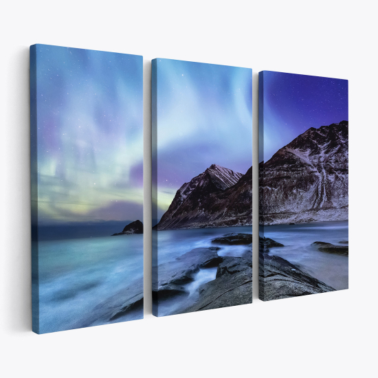 Stampa Trittico su tela - Vista Mare
