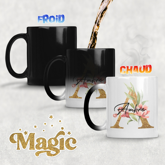 Tazza magica monogram personalizzata - Lettera A
