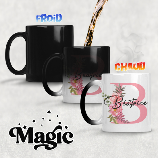Tazza magica monogram personalizzata - Lettera B