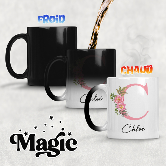 Tazza magica monogram personalizzata - Lettera C