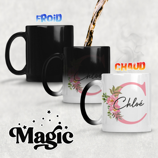 Tazza magica monogram personalizzata - Lettera C