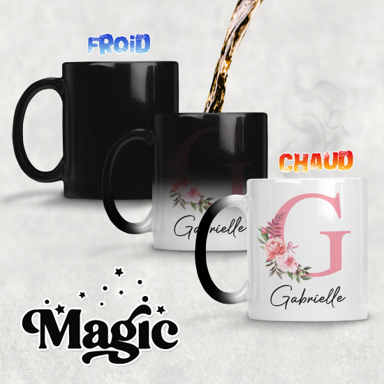 Tazza magica monogram personalizzata - Lettera G