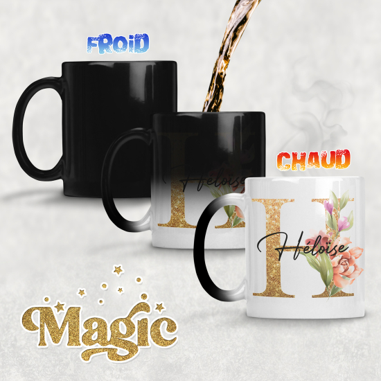Tazza magica monogram personalizzata - Lettera H