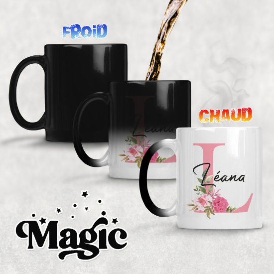 Tazza magica monogram personalizzata - Lettera L