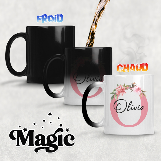Tazza magica monogram personalizzata - Lettera O