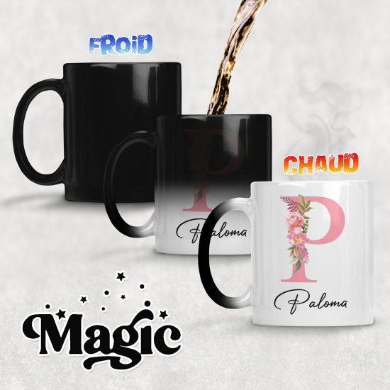 Tazza magica monogram personalizzata - Lettera P