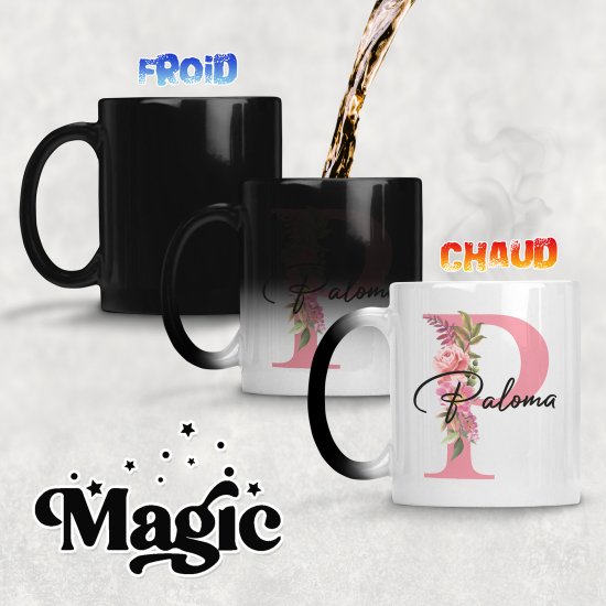 Tazza magica monogram personalizzata - Lettera P