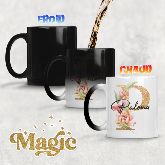 Tazza magica monogram personalizzata - Lettera P