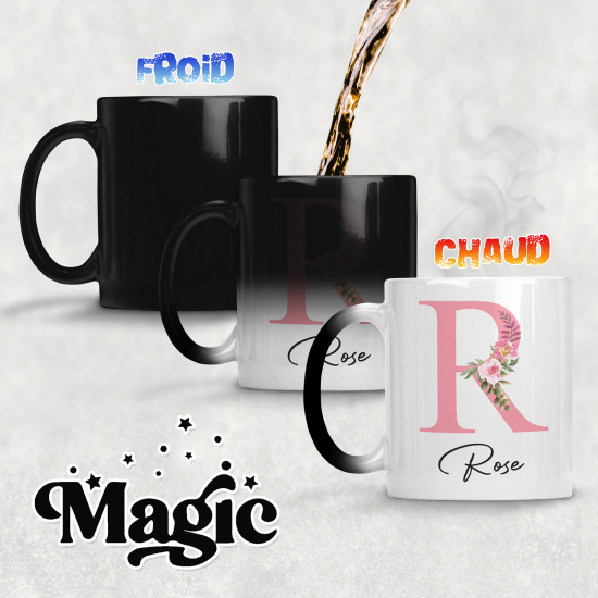 Tazza magica monogram personalizzata - Lettera R