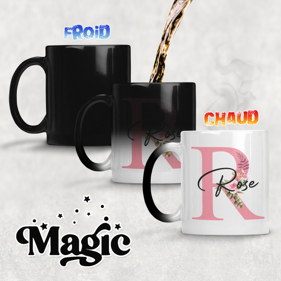 Tazza magica monogram personalizzata - Lettera R