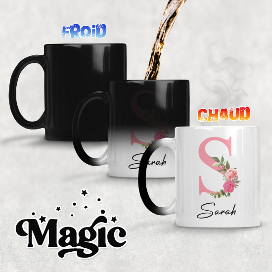 Tazza magica monogram personalizzata - Lettera S