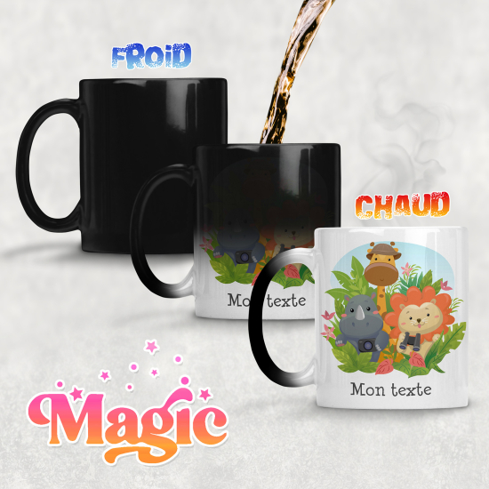 Tazza magica personalizzata - Animali della Giungla