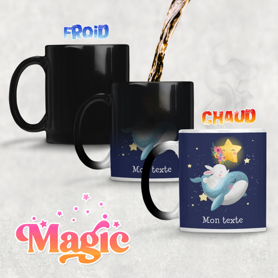 Tazza magica personalizzata - Balena Coniglio