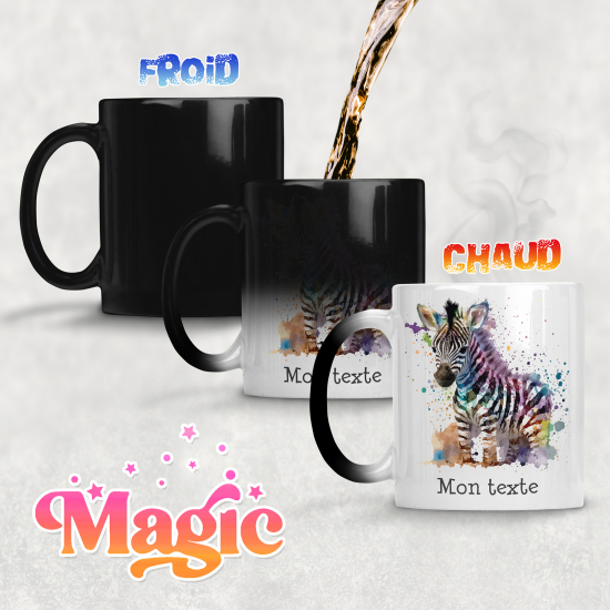Tazza magica personalizzata - Bebè zebra