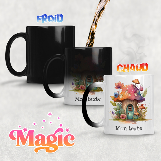 Tazza magica personalizzata - Casa funghi
