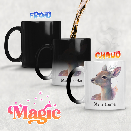 Tazza magica personalizzata - Cerbiatto