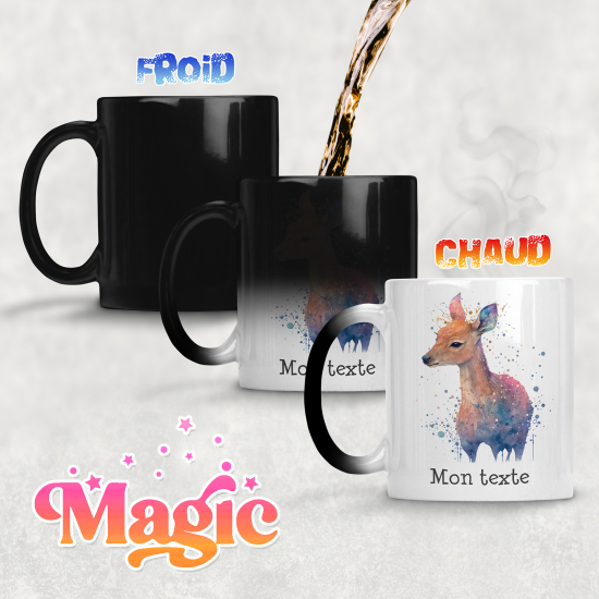 Tazza magica personalizzata - Cerbiatto