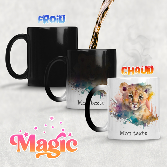 Tazza magica personalizzata - Cucciolo di leone