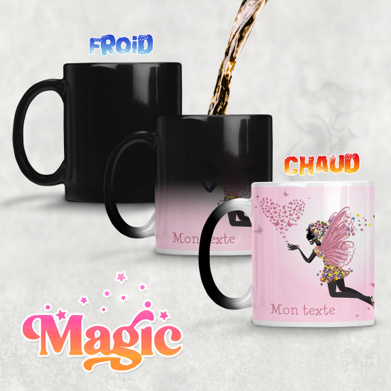 Tazza magica personalizzata - Fata Cuore Farfalle