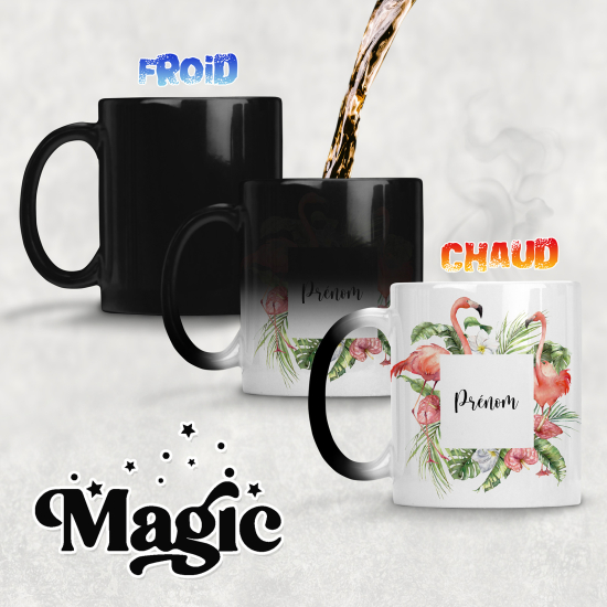 Tazza magica personalizzata - Fenicotteri Rosa
