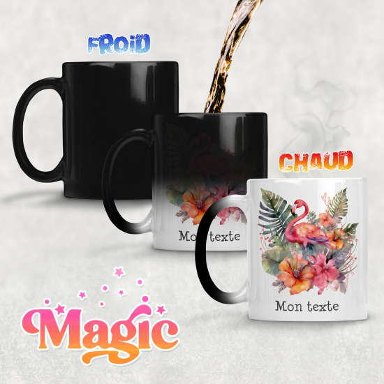 Tazza magica personalizzata - Fenicottero Rosa Tropicale