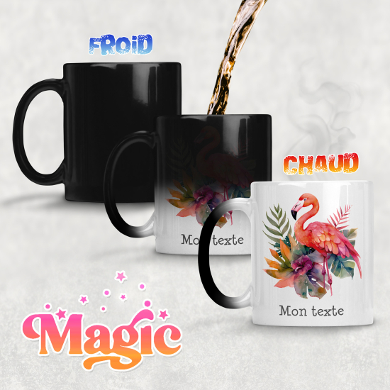 Tazza magica personalizzata - Fenicottero Rosa Tropicale