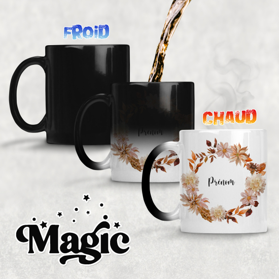 Tazza magica personalizzata - Fiori