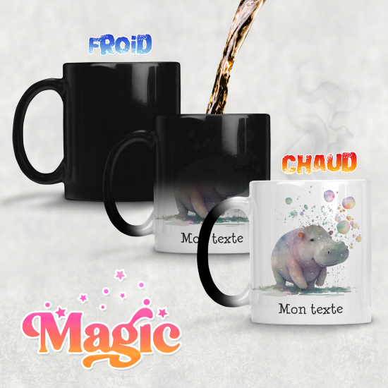 Tazza magica personalizzata - Ippopotamo