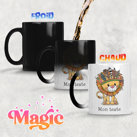 Tazza magica personalizzata - Leone Indiano