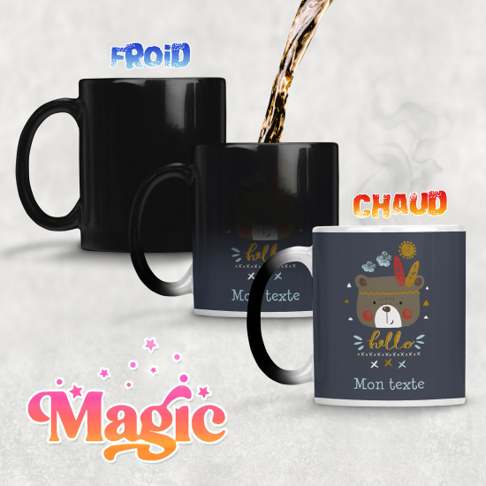 Tazza magica personalizzata - Orsetto Ciao