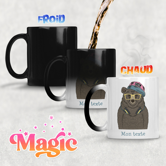 Tazza magica personalizzata - Orso