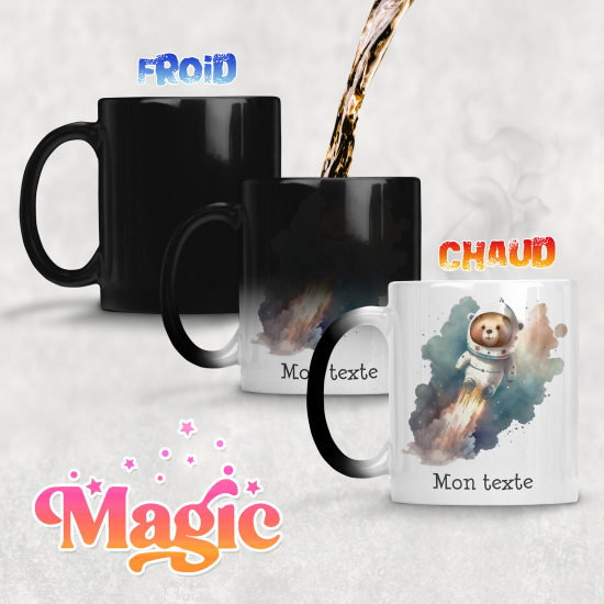 Tazza magica personalizzata - Orso Astronauta