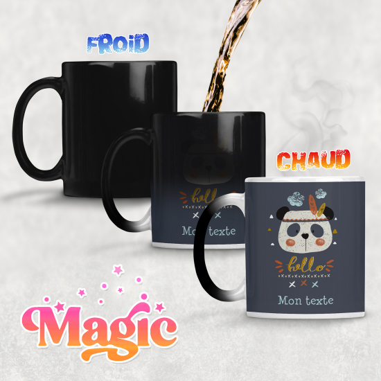 Tazza magica personalizzata - Panda Ciao