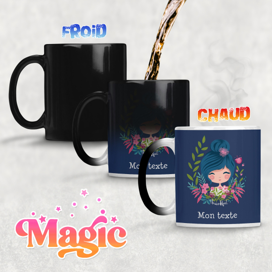 Tazza magica personalizzata - Piccola Ragazza Fiori