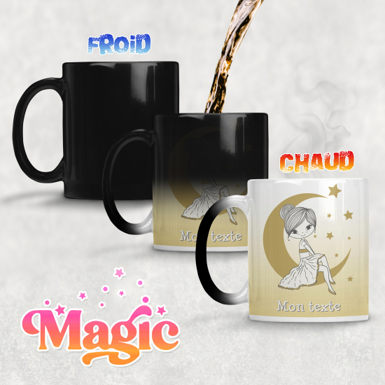 Tazza magica personalizzata - Ragazza Luna