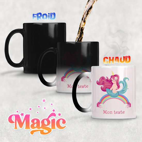 Tazza magica personalizzata - Sirena Arcobaleno