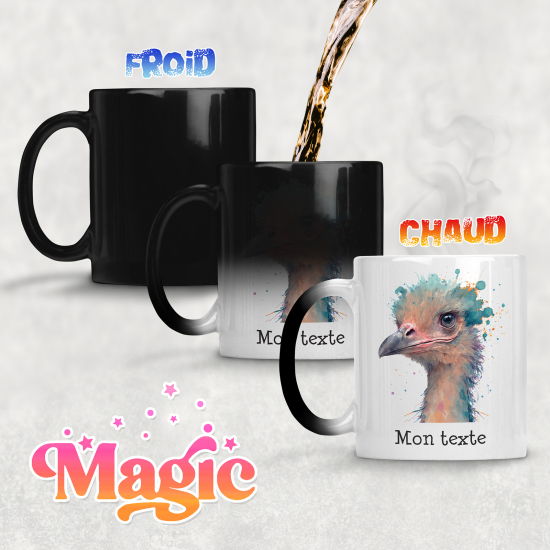 Tazza magica personalizzata - Struzzo