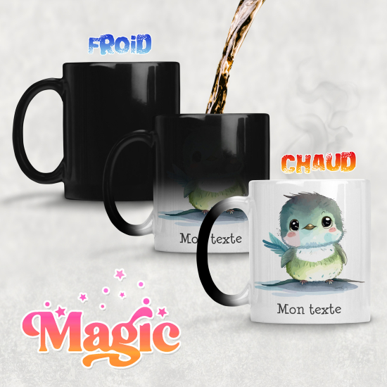 Tazza magica personalizzata - Uccello