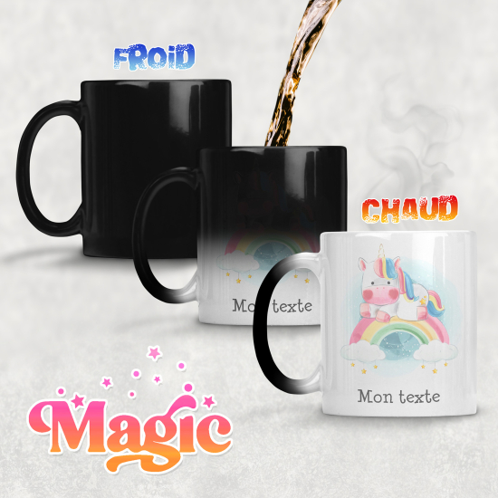 Tazza magica personalizzata - Unicorno arcobaleno