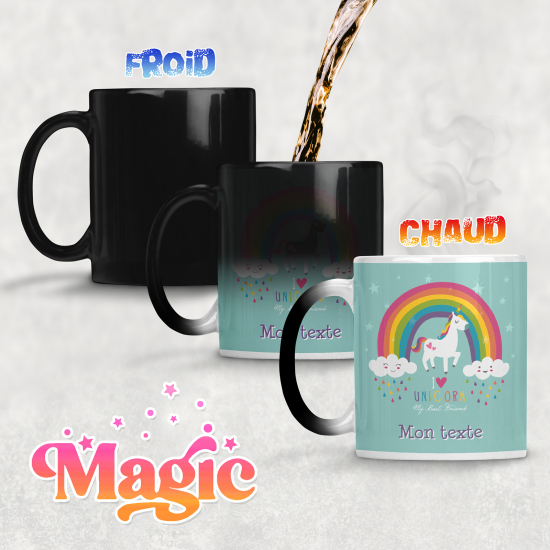 Tazza magica personalizzata - Unicorno Arcobaleno