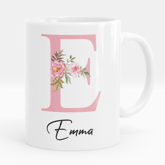 Tazza / Mug monogram personalizzata - Lettera E