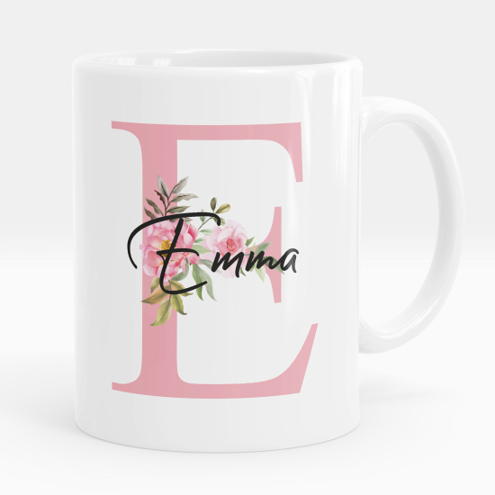 Tazza / Mug monogram personalizzata - Lettera E