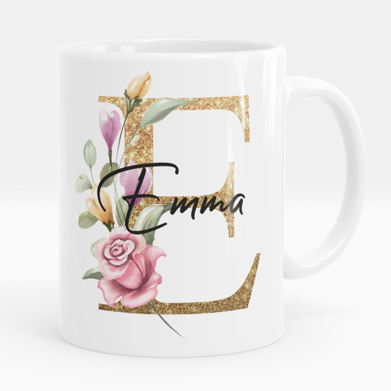 Tazza / Mug monogram personalizzata - Lettera E