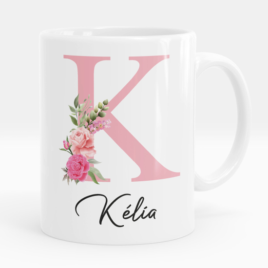 Tazza / Mug monogram personalizzata - Lettera K