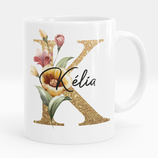 Tazza / Mug monogram personalizzata - Lettera K