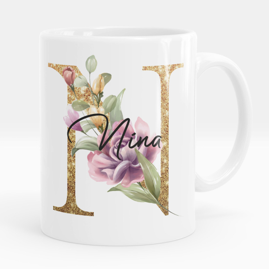 Tazza / Mug monogram personalizzata - Lettera N