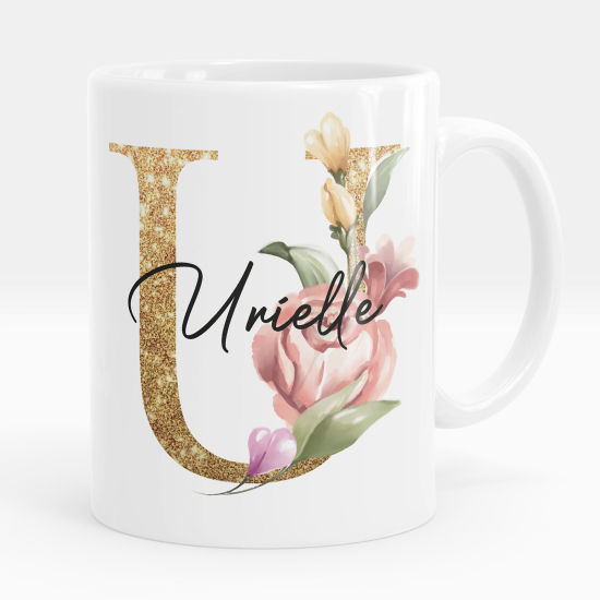 Tazza / Mug monogram personalizzata - Lettera U