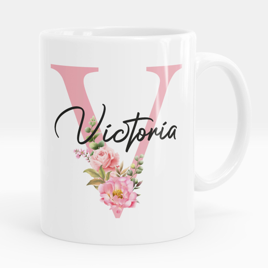 Tazza / Mug monogram personalizzata - Lettera V